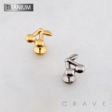 3D CHERRY TOP THREADLESS PUSH IN ASTM F136 IMPLANT GRADE TITANIUM LABRET SET